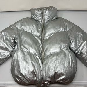 Zara kids silver Bomber jacket   Size kids 6 (Girl)
